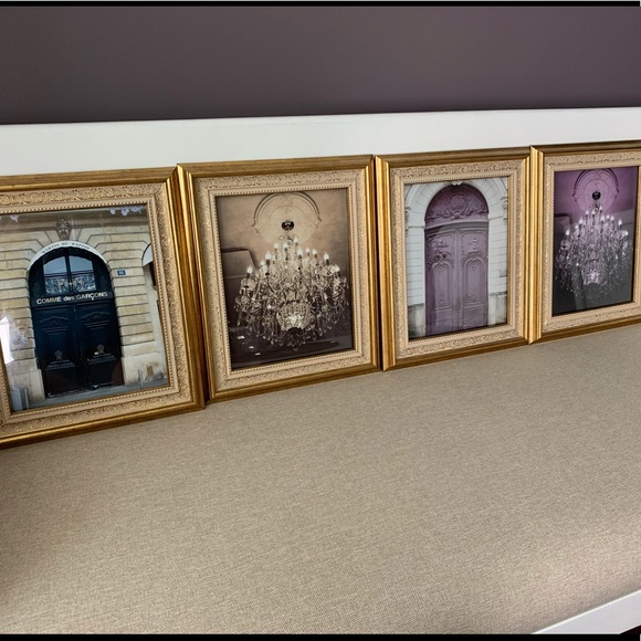 Set of four Parisian photos in gold frames - Picture 1 of 8